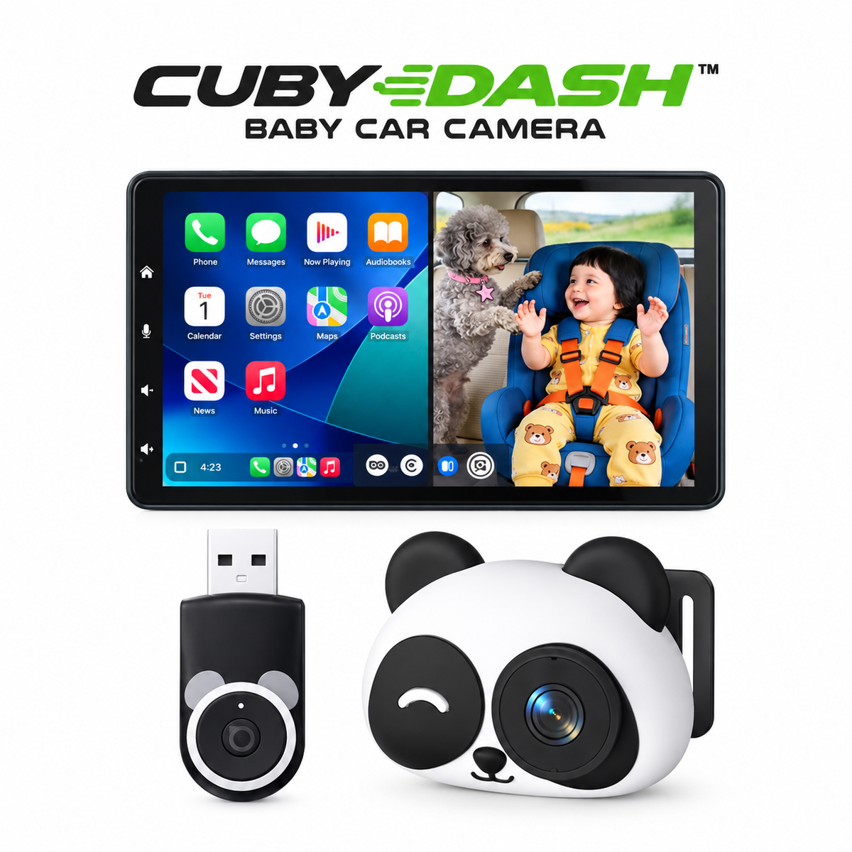 Cuby Dash Cam - Baby Car Monitor™
