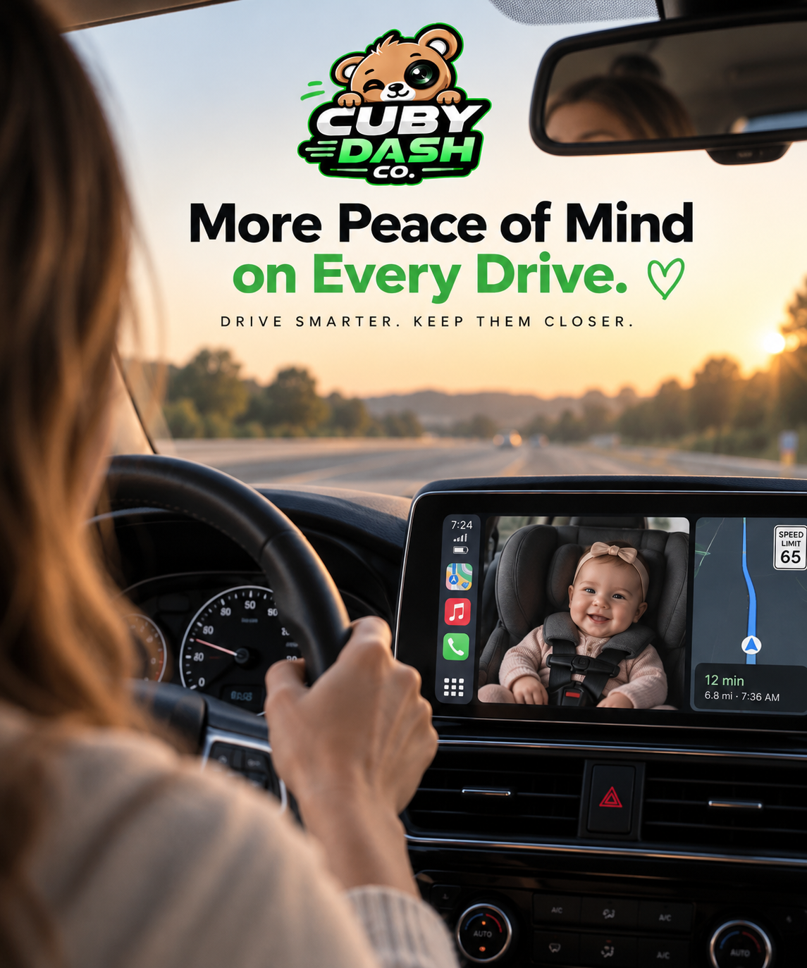 Cuby Dash Cam - Baby Car Monitor™